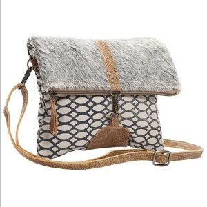 Myra Bag - Recycled canvas and fur